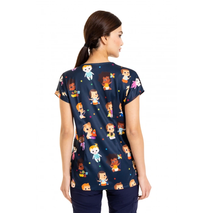 Scrubs cerrahi forma kadın tek üst bebekler