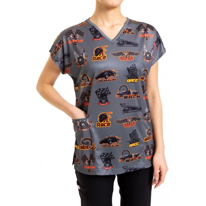 Scrubs cerrahi forma kadın tek üst arabalar