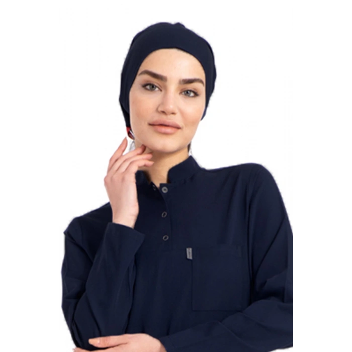 Tesettür bone lacivert likralı terikoton