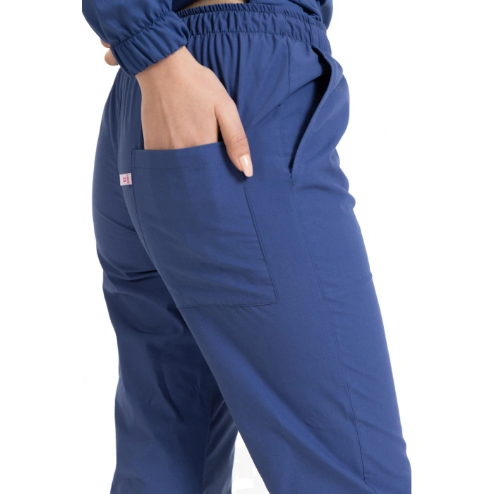 Tesettür Forma Jogger Model Likralı Terikoton Petrol Mavi