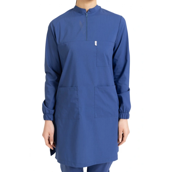 Tesettür Forma Jogger Model Likralı Terikoton Petrol Mavi