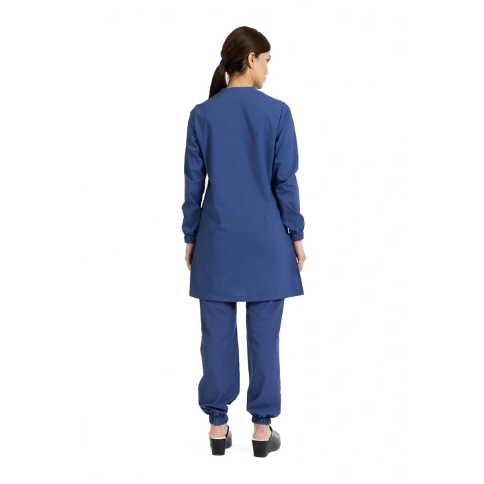 Tesettür Forma Jogger Model Likralı Terikoton Petrol Mavi