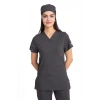 Dr Jogger Scrubs Likralı Terikoton Kadın Füme