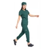 Dr Jogger Scrubs Likralı Terikoton Kadın Haki Yeşil