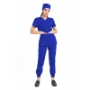 Dr Jogger Scrubs Likralı Terikoton Kadın Saks Mavisi