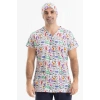 Scrubs cerrahi forma erkek tek üst desen 30
