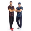 Scrubs cerrahi forma erkek tek üst lacivert kalp ritim