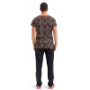 Scrubs cerrahi forma erkek tek üst renkli pati desen 22