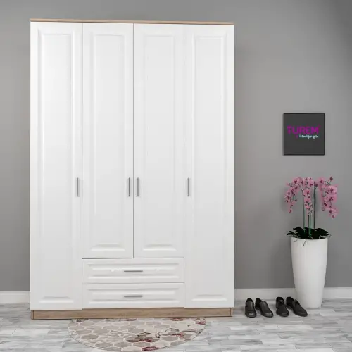 4 Kapılı Çıtalı Kapak Gardırop