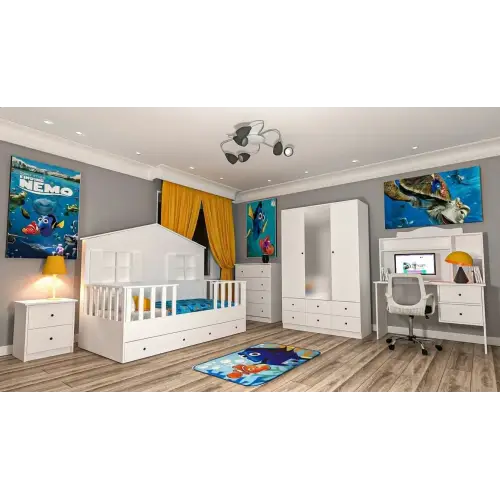 Livana Beyaz Genç Odası Takımı