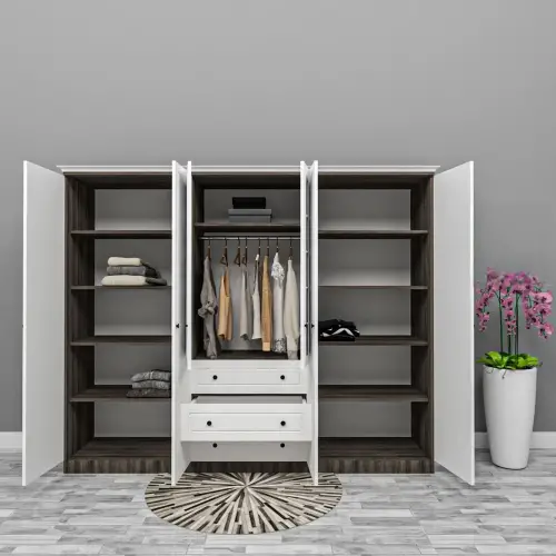 Bale 6 Kapılı Modern Gardrop