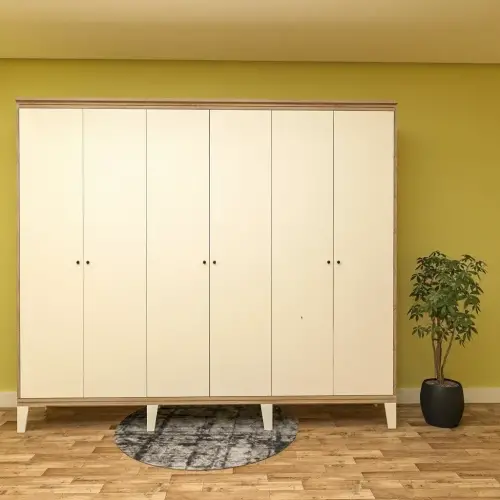 Papatya 6 Kapılı Gardırop