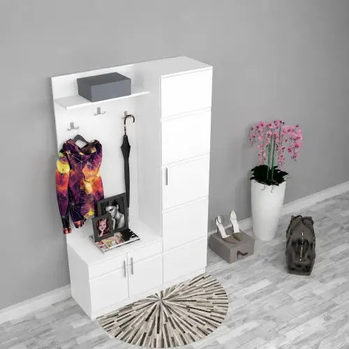Asos Ceviz Ve Beyaz Portmanto