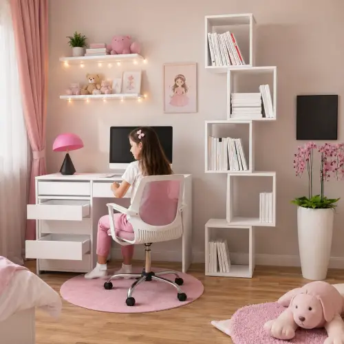 Azelya Raflı Çalışma Masası