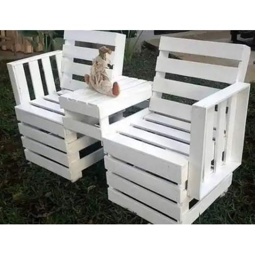 Doğal Ahşap 2Li Bahçe Sandalye