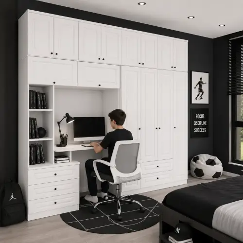 Kamelya Dolaplı Çalışma Masası