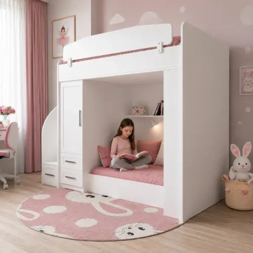 Makses Dolaplı Masalı Ranza Membran Kapak