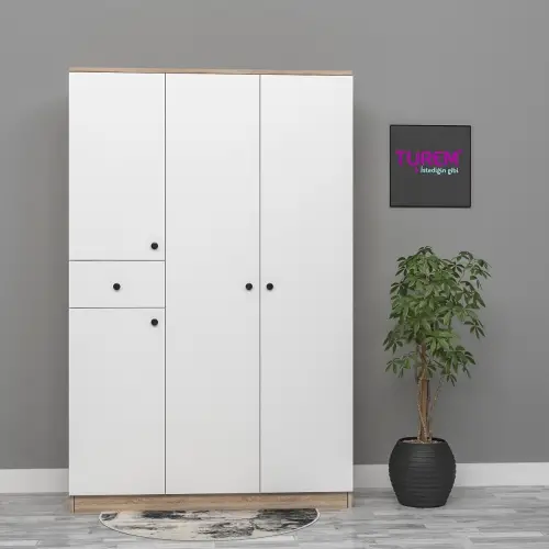 Mina 4 Kapılı 1 Çekmeceli Gardrop