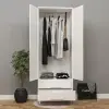 2 Kapılı Kare Kulplu Gardırop