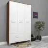 3 Kapılı Oval Kulplu Gardırop
