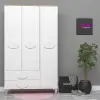 3 Kapılı Oval Kulplu Gardırop