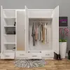 4 Kapılı 4 Çekmeceli Gardrop