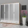 4 Kapılı 4 Çekmeceli Gardrop