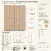 4 Kapılı Gardrop Suntalam/Mdf