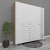 5 Kapılı 4 Çekmeceli Aynalı Gardırop