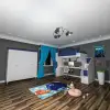 Klasik Dikey Ranza ve 4 Kapılı Gardrop Mdf