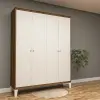 Ekru 4 Kapılı Gardırop