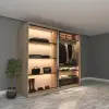 Lagina Reflekte Camlı Sürgülü Gardırop