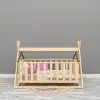 Organik Baby Doğal Ahşap Beşik Montessori