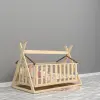 Organik Baby Doğal Ahşap Beşik Montessori