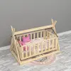 Organik Baby Doğal Ahşap Beşik Montessori