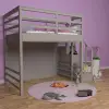 Grey Doğal Ahşap Ranza