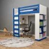 Brown Kitaplıklı Ranza