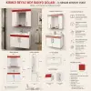 80 cm mdf kırmızı banyo dolabı