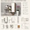 Akasya Dolaplı Çalışma Masası