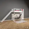 Alice Çalışma Masalı Kaydıraklı Ranza