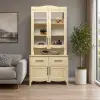 Asos Ahşap Camlı Vitrin