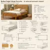 Barlas Doğal Ahşap Karyola