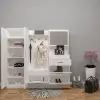 Evistro Aynalı Krem Gordoba Portmanto