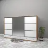 Fantastik Sürgülü 3 Kapaklı 6 Çekmeceli Yüklük Dolap