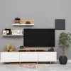 Kar Beyaz Üst Raflı Tv Ünitesi