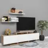 Kar Beyaz Üst Raflı Tv Ünitesi