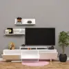 Kar Beyaz Üst Raflı Tv Ünitesi