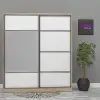 Kare Sürgülü Aynalı Gardrop