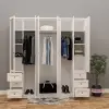 Lilya 6 Kapılı Çıtalı Kapak Gardrop