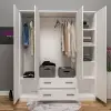 Melisa 4 Kapılı 2 Çekmeceli Gardrop